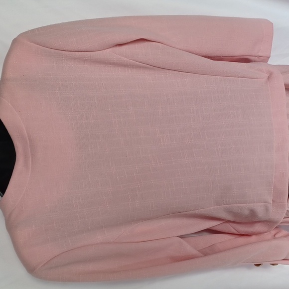 Vintage Pablo Collection Pink Skirt Suit, made in the USA, PTP=22", Waist=33" - Picture 3 of 6